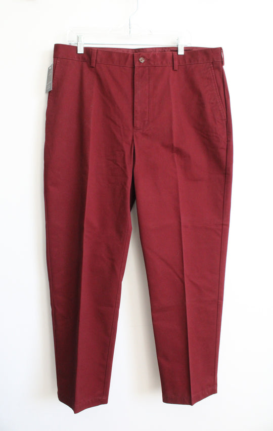 NEW Jos. A. Bank Maroon Brushed Twill Pants | 38X30
