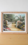 Thomas Kinkade Hidden Cottage 2002 Calendar Framed Painting Print | 13X11"
