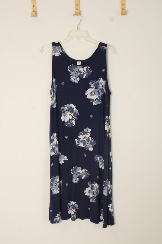 Old Navy Blue Floral Sleeveless Dress | XL