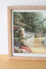 Thomas Kinkade Hidden Cottage 2002 Calendar Framed Painting Print | 13X11"