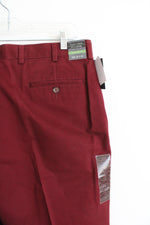 NEW Jos. A. Bank Maroon Brushed Twill Pants | 38X30