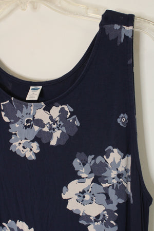 old navy blue floral dress Maxi Slip Old Navy Blue Floral Patterned