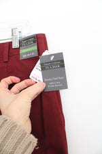 NEW Jos. A. Bank Maroon Brushed Twill Pants | 38X30