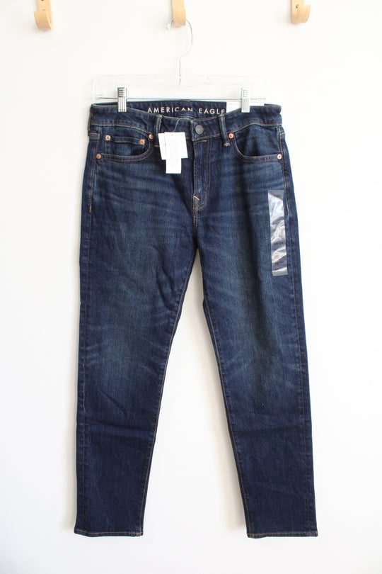 NEW American Eagle Airflex + Slim Midnight Blue Dark Wash Jeans | 30X30