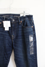 NEW American Eagle Airflex + Slim Midnight Blue Dark Wash Jeans | 30X30