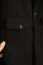 H&M Men's Black Trucker Heavyweight Knit Jacket | M