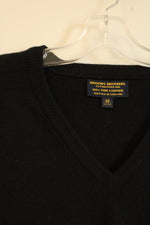Brooks Brothers Black Cashmere V-neck Sweater | 42
