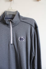 Champion Blue/Gray Penn State 1/4 Zip Sweatshirt | L