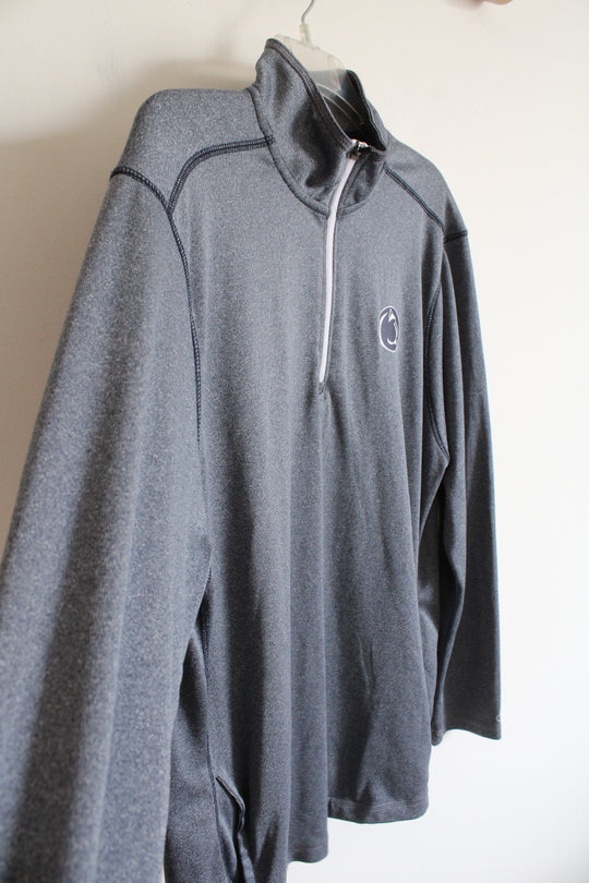Champion Blue/Gray Penn State 1/4 Zip Sweatshirt | L