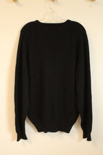 Brooks Brothers Black Cashmere V-neck Sweater | 42