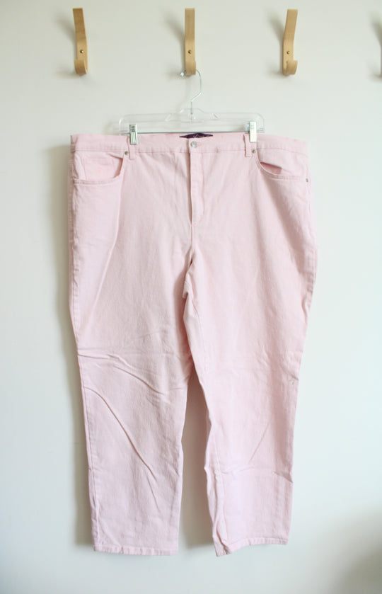 Gloria Vanderbilt Amanda Light Pink Jeans | 24W