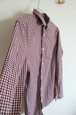 H&M Slim Fit Red & White Plaid Button Down Shirt | M