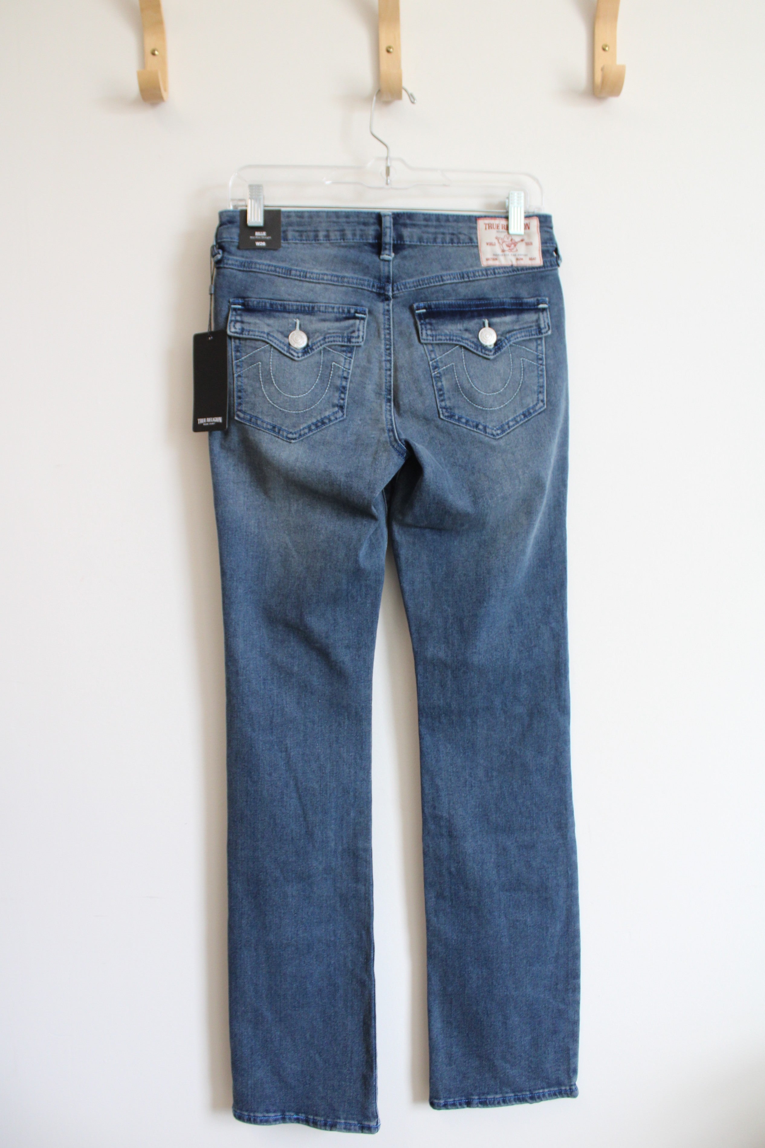 NEW True Religion Billie Mid Rise Straight Jeans | 26