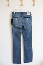 NEW True Religion Billie Mid Rise Straight Jeans | 26