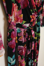 Connected Apparel Bold Floral Stretch Maxi Dress | 8