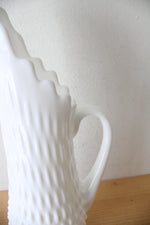 Fenton Milk White Glass Hobnail Swung Pitcher