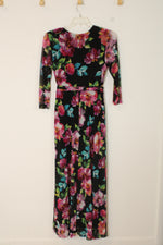 Connected Apparel Bold Floral Stretch Maxi Dress | 8