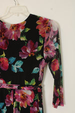 Connected Apparel Bold Floral Stretch Maxi Dress | 8
