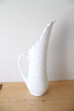 Fenton Milk White Glass Hobnail Swung Pitcher
