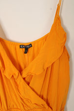 Express Yellow Wrap Mini Dress | M