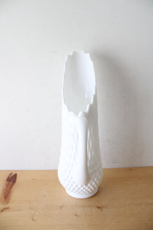 Fenton Milk White Glass Hobnail Swung Pitcher