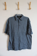 Callaway Golf Navy & Blue Striped Polo Shirt | L