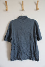 Callaway Golf Navy & Blue Striped Polo Shirt | L