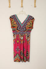 Kiara Bold Printed V-Neck Dress | M