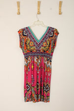 Kiara Bold Printed V-Neck Dress | M