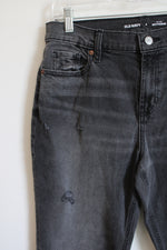 Old Navy Mid Rise Boyfriend Black Wash Jeans | 6