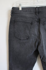 Old Navy Mid Rise Boyfriend Black Wash Jeans | 6
