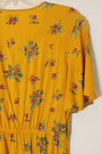 Peyton & Parker Yellow Floral Wrap Dress | M