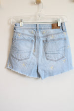 American Eagle Daisy Embroidered Mom Short | 00