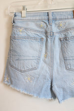 American Eagle Daisy Embroidered Mom Short | 00
