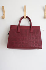 Kate Spade Wine Red Cameron Street Perforated Satchel Purse