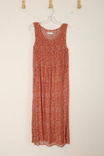 Croft & Barrow Orange Printed Maxi Dress | S