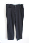 Lee Black Regular Fit Straight Leg Mid Rise Trouser Pant | 14