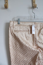 NEW New York & Co. Gold Diamond Patterned Slim Leg Crosby Pants | 14