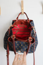 Dooney & Bourke Gretta Brenna Navy Blue Monogram Bag