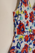 Old Navy Red Blue and Yellow Floral Print Cotton Dress | 6