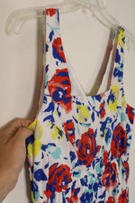 Old Navy Red Blue and Yellow Floral Print Cotton Dress | 6