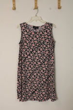 Perceptions Pink and Black Floral Stretch Dress | 14