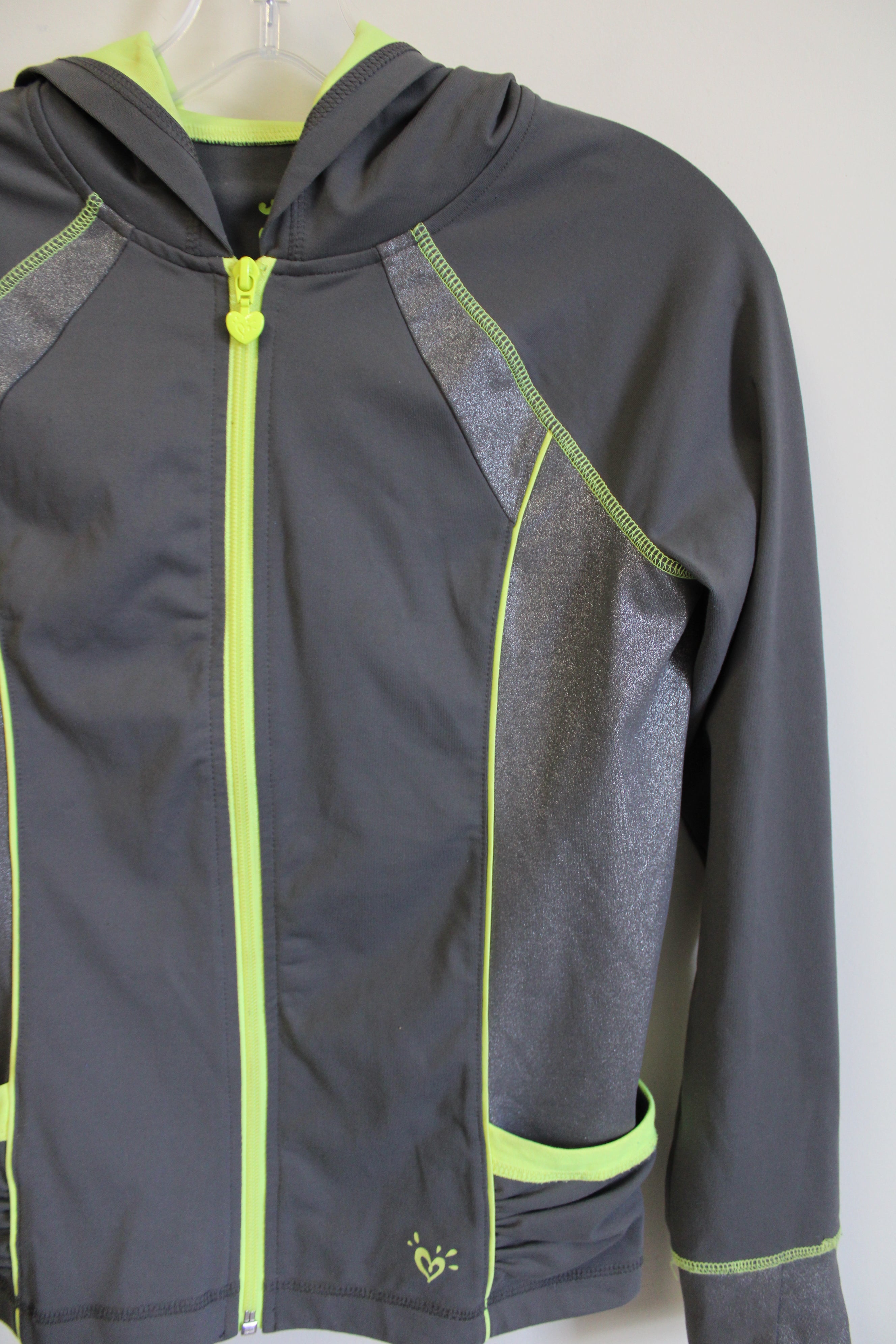 Justice Gray Green Zip Up Jacket | 12