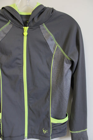 Justice Gray Green Zip Up Jacket | 12
