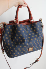 Dooney & Bourke Gretta Brenna Navy Blue Monogram Bag