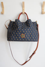 Dooney & Bourke Gretta Brenna Navy Blue Monogram Bag