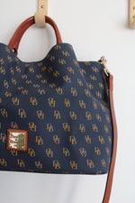 Dooney & Bourke Gretta Brenna Navy Blue Monogram Bag