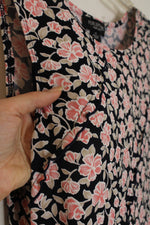 Perceptions Pink and Black Floral Stretch Dress | 14