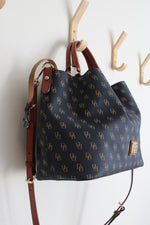 Dooney & Bourke Gretta Brenna Navy Blue Monogram Bag