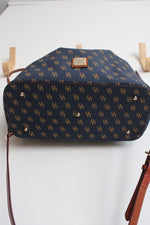 Dooney & Bourke Gretta Brenna Navy Blue Monogram Bag